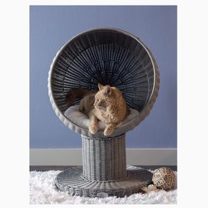 Globe Rattan Wicker Cat Tower